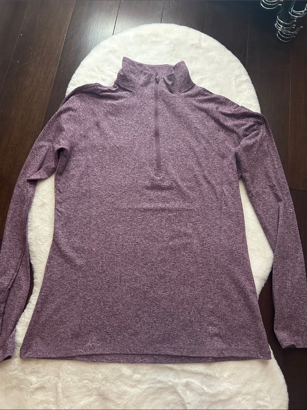 Jockey Heathered Plum Quarter-Zip Pullover